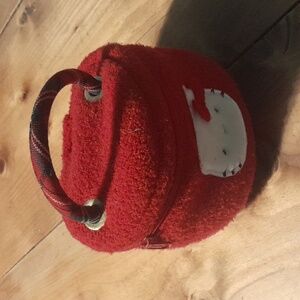 Cute Vintage Hello Kitty Makeup Bag/Purse/Storage Bag 1999 Y2k Plaid Handle